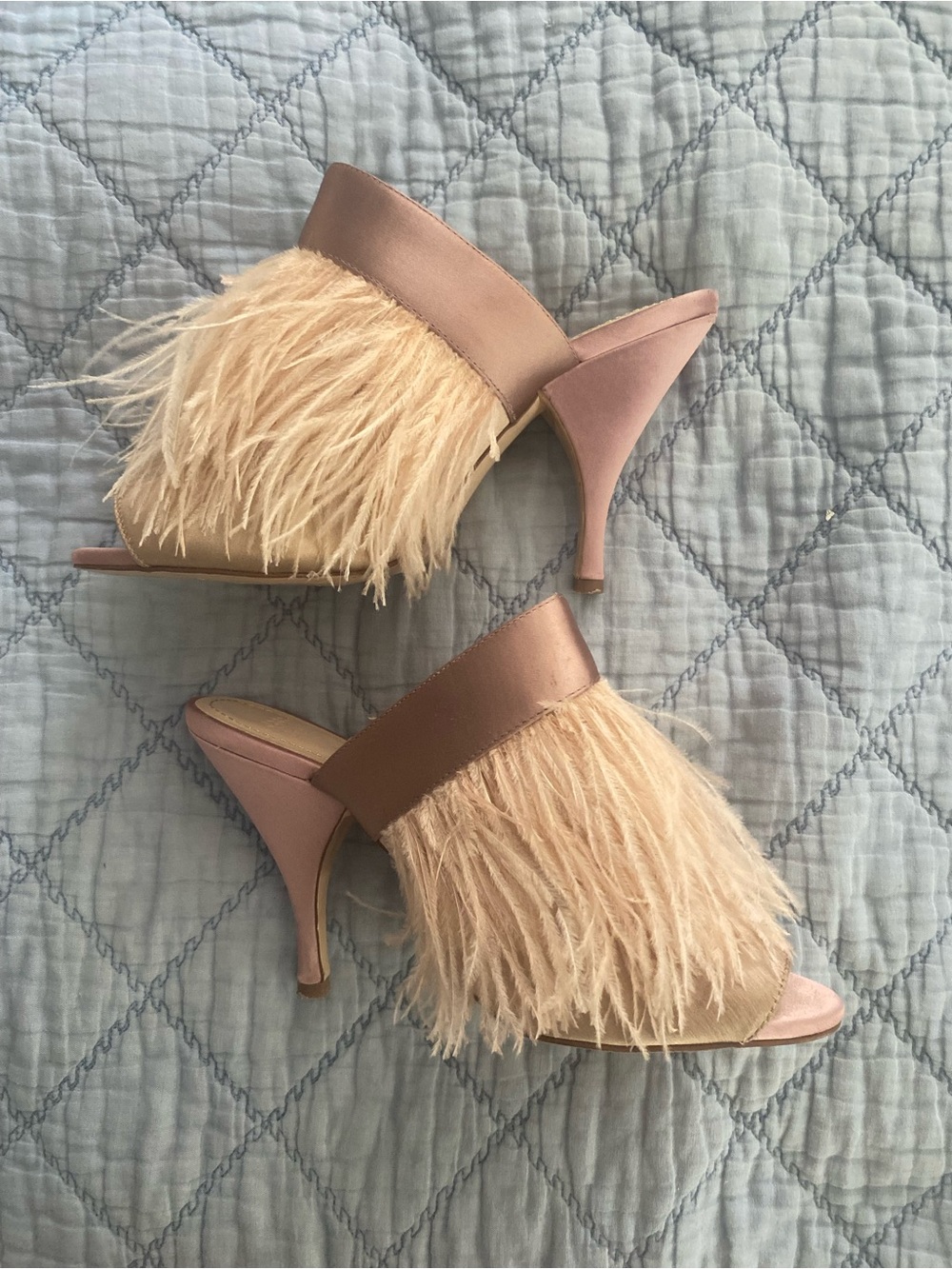 Zara Feather Mules With Rhinestones Size EU 38 - Picture 6 of 12